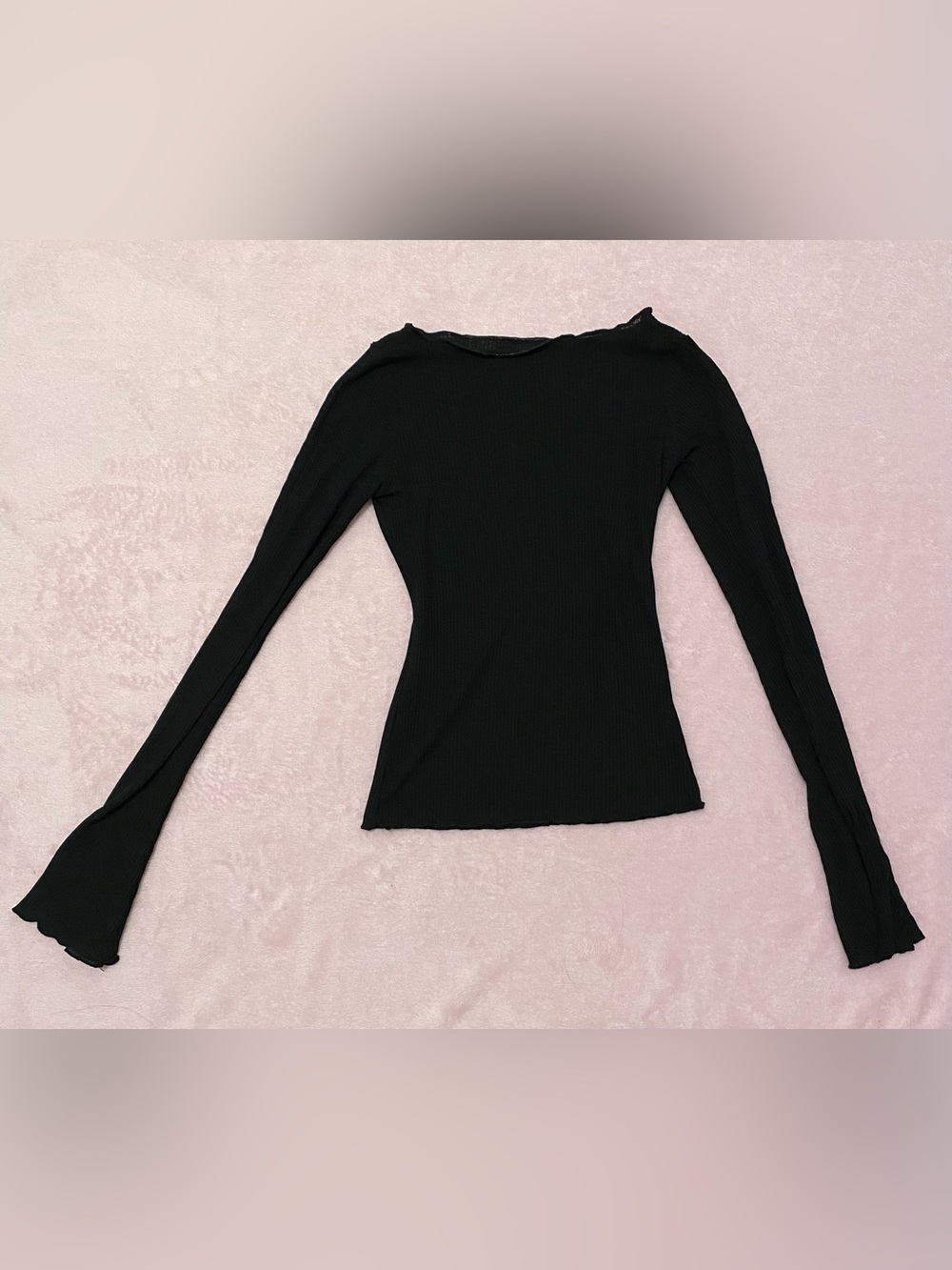 Black sheer overlay top